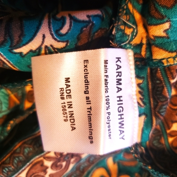 KARMA HIGHWAY Floral Prt Gypsy Ruffle Lg.Dress-OS-NEW - Picture 10 of 12